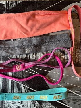 Lululemon,Nike & Athleta Performance Headband Bundle Set of 5 Athletic Hairbands